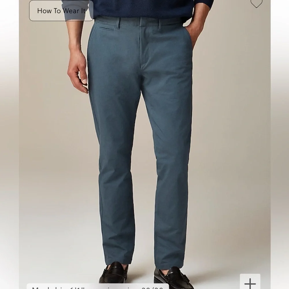 J crew charcoal steel 770™ Straight-fit tech pant